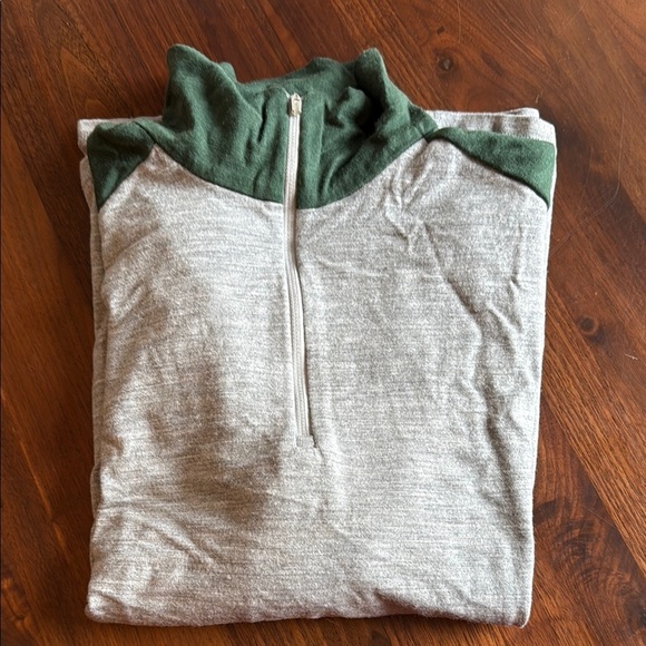 Icebreaker merino - bodyfit 260 - XL Men Gray and Green Half-Zip Sweater - Picture 1 of 7